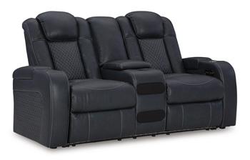 Fyne-Dyme Power Reclining Loveseat with Console - Abundant Home Collections
