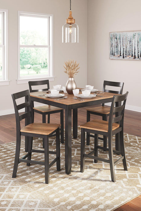 Gesthaven Counter Height Dining Table and 4 Barstools (Set of 5) - Abundant Home Collections