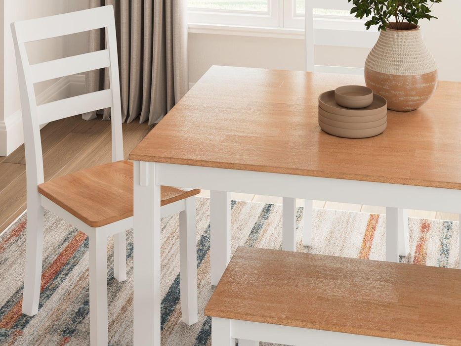 Gesthaven Dining Table with 4 Chairs and Bench (Set of 6) - Abundant Home Collections