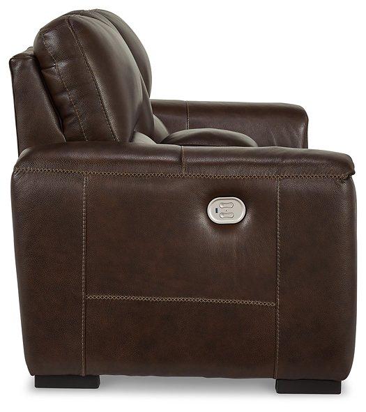 Alessandro Power Reclining Loveseat with Console - Abundant Home Collections