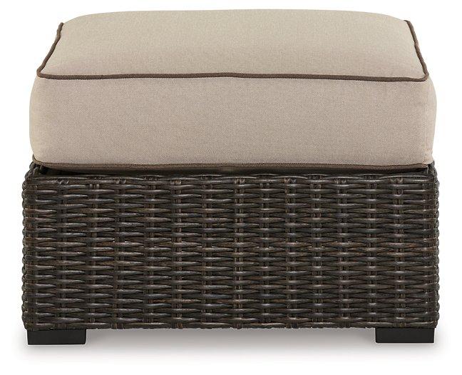 Coastline Bay Outdoor Ottoman with Cushion - Abundant Home Collections