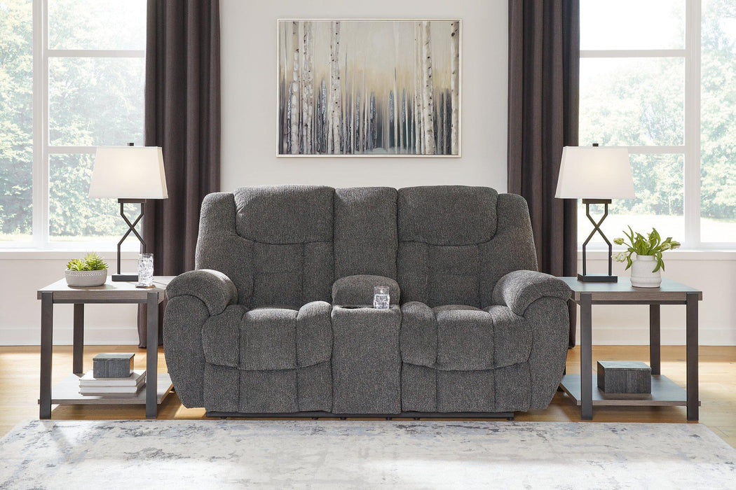 Foreside Reclining Loveseat with Console - Abundant Home Collections
