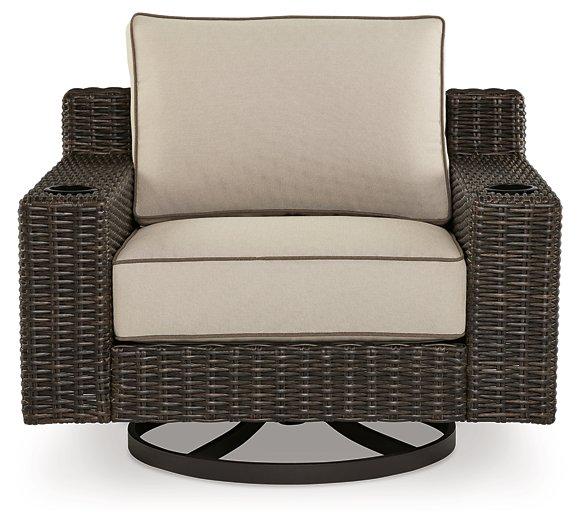 Coastline Bay Outdoor Swivel Lounge with Cushion - Abundant Home Collections