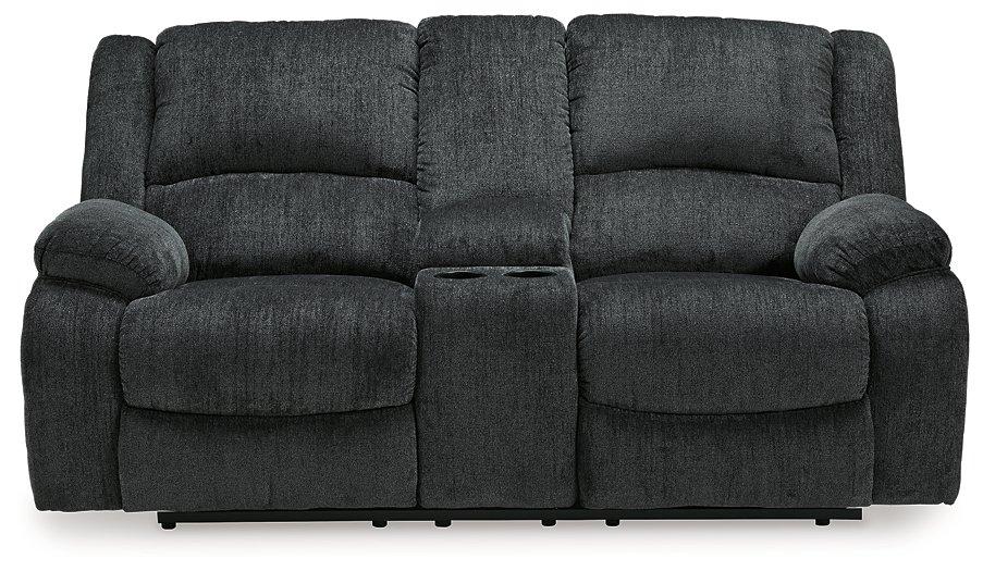 Draycoll Power Reclining Loveseat with Console - Abundant Home Collections