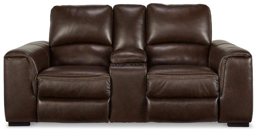Alessandro Power Reclining Loveseat with Console - Abundant Home Collections