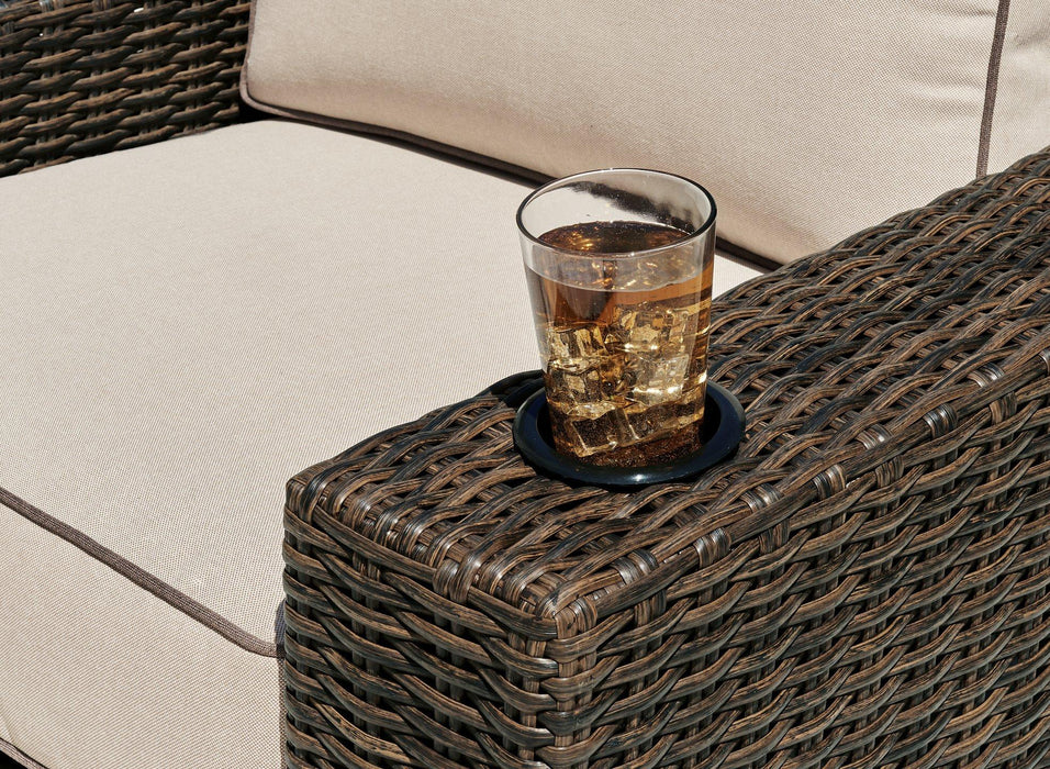 Coastline Bay Outdoor Swivel Lounge with Cushion - Abundant Home Collections