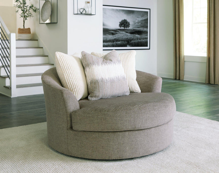 Creswell Oversized Swivel Accent Chair - Abundant Home Collections