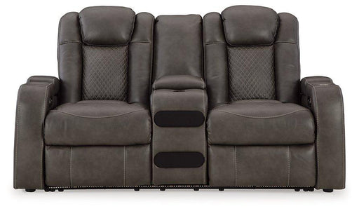Fyne-Dyme Power Reclining Loveseat with Console - Abundant Home Collections
