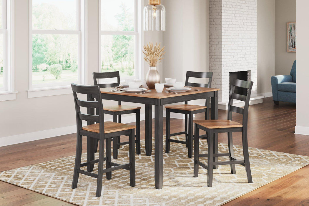 Gesthaven Counter Height Dining Table and 4 Barstools (Set of 5) - Abundant Home Collections