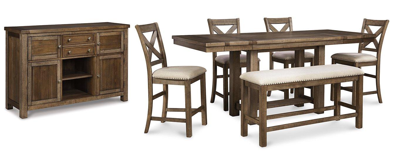 Moriville Counter Height Dining Set - Abundant Home Collections