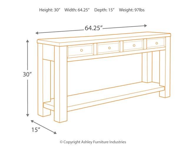 Gavelston Sofa/Console Table - Abundant Home Collections