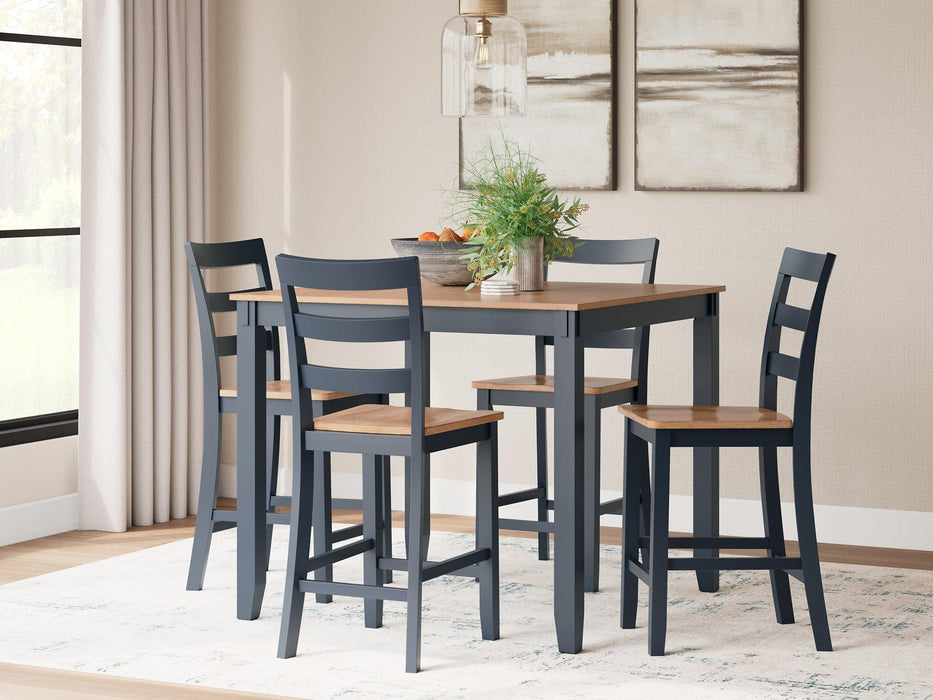 Gesthaven Counter Height Dining Table and 4 Barstools (Set of 5) - Abundant Home Collections