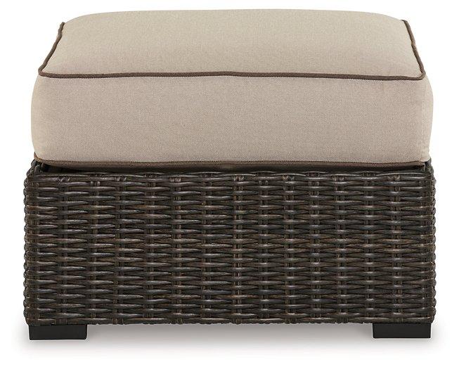 Coastline Bay Outdoor Ottoman with Cushion - Abundant Home Collections