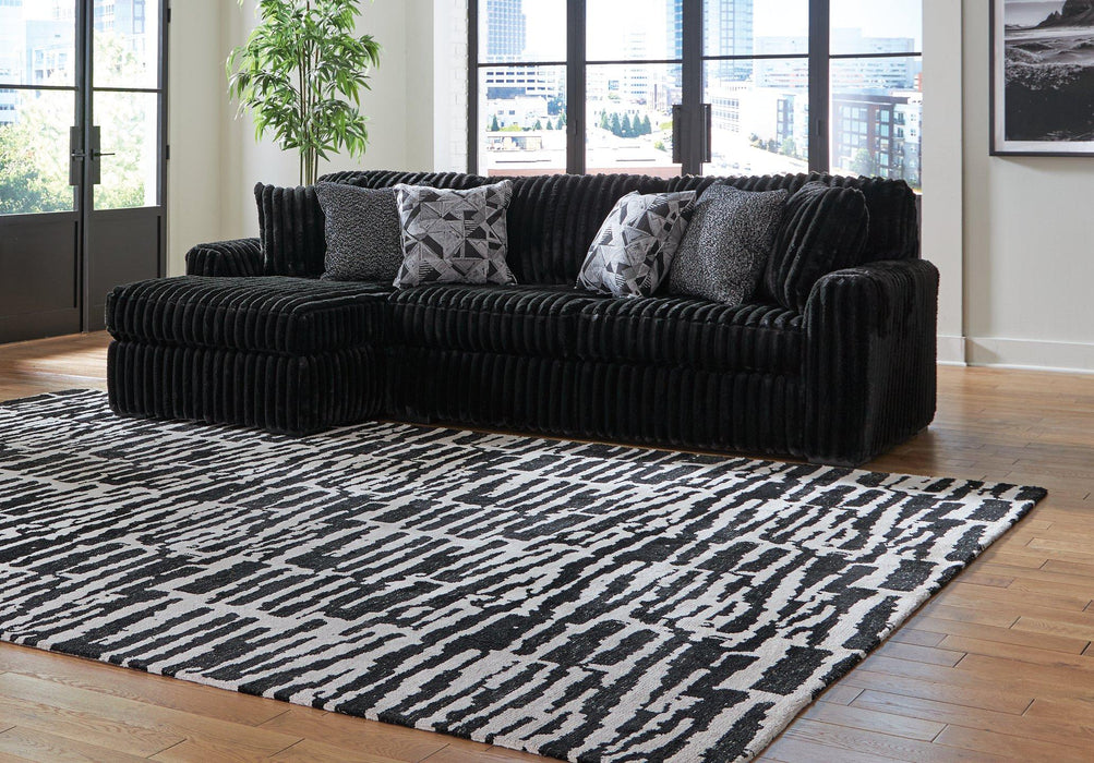 Midnight-Madness Sectional Sofa with Chaise - Abundant Home Collections