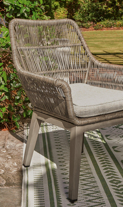 Beach Front Arm Chair with Cushion (Set of 2) - Abundant Home Collections