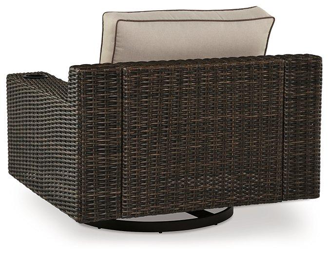 Coastline Bay Outdoor Swivel Lounge with Cushion - Abundant Home Collections