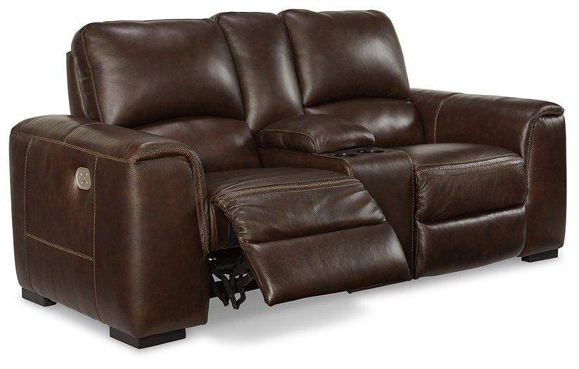 Alessandro Power Reclining Loveseat with Console - Abundant Home Collections