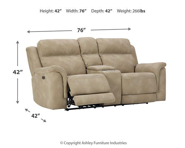 Next-Gen DuraPella Power Reclining Loveseat with Console - Abundant Home Collections