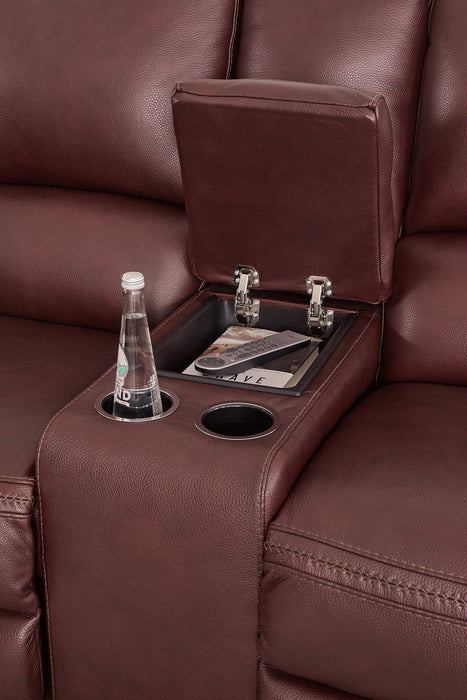 Alessandro Power Reclining Loveseat with Console - Abundant Home Collections