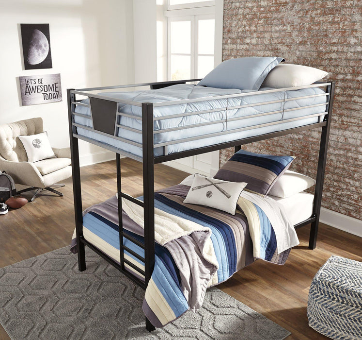 Dinsmore Bunk Bed with Ladder - Abundant Home Collections