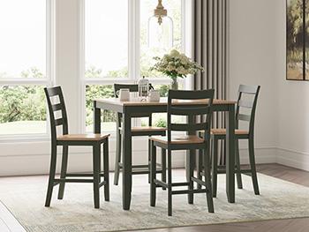 Gesthaven Counter Height Dining Table and 4 Barstools (Set of 5) - Abundant Home Collections