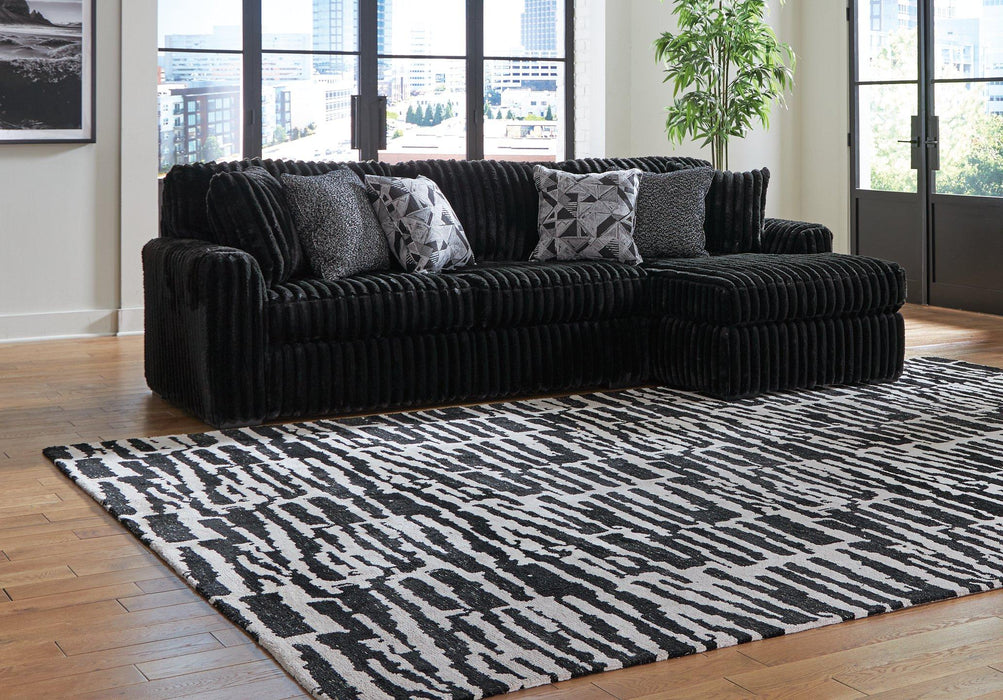 Midnight-Madness Sectional Sofa with Chaise - Abundant Home Collections