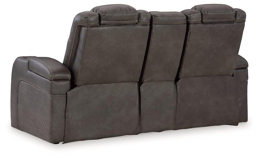 Fyne-Dyme Power Reclining Loveseat with Console - Abundant Home Collections