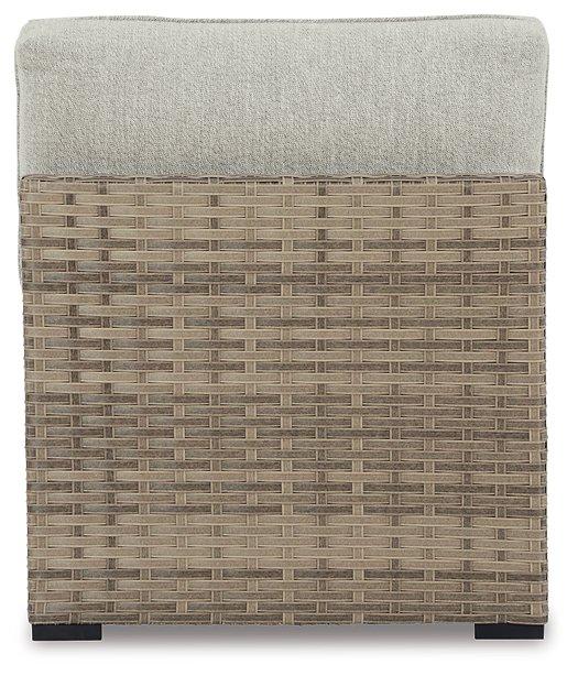 Calworth Outdoor Armless Chair with Cushion (Set of 2) - Abundant Home Collections