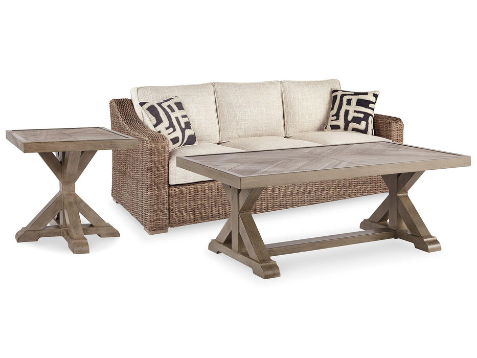 Beachcroft Beachcroft Nuvella Sofa with Coffee and End Table - Abundant Home Collections