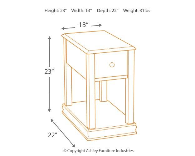 Breegin Chairside End Table - Abundant Home Collections