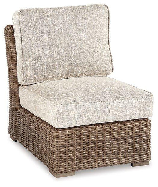 Beachcroft Outdoor Armless Chair with Cushion - Abundant Home Collections