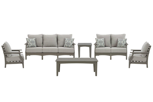 Visola Outdoor Sofa and Loveseat Set - Abundant Home Collections