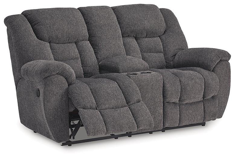 Foreside Reclining Loveseat with Console - Abundant Home Collections