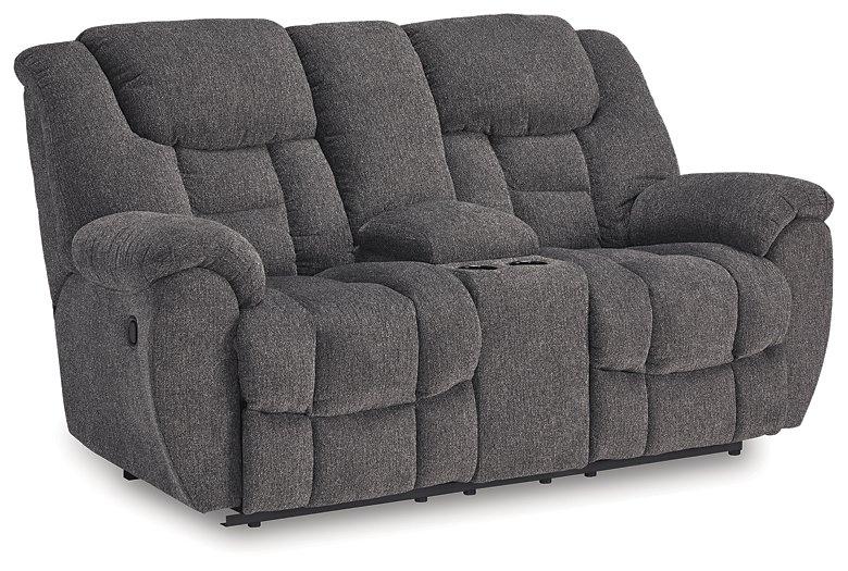 Foreside Reclining Loveseat with Console - Abundant Home Collections
