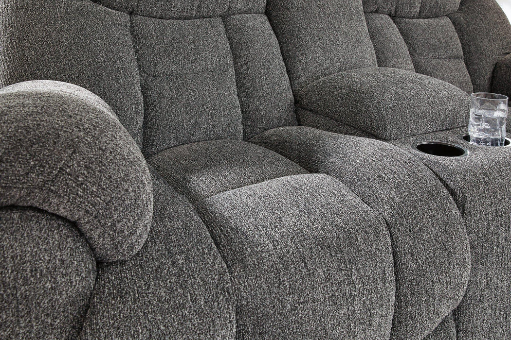 Foreside Reclining Loveseat with Console - Abundant Home Collections