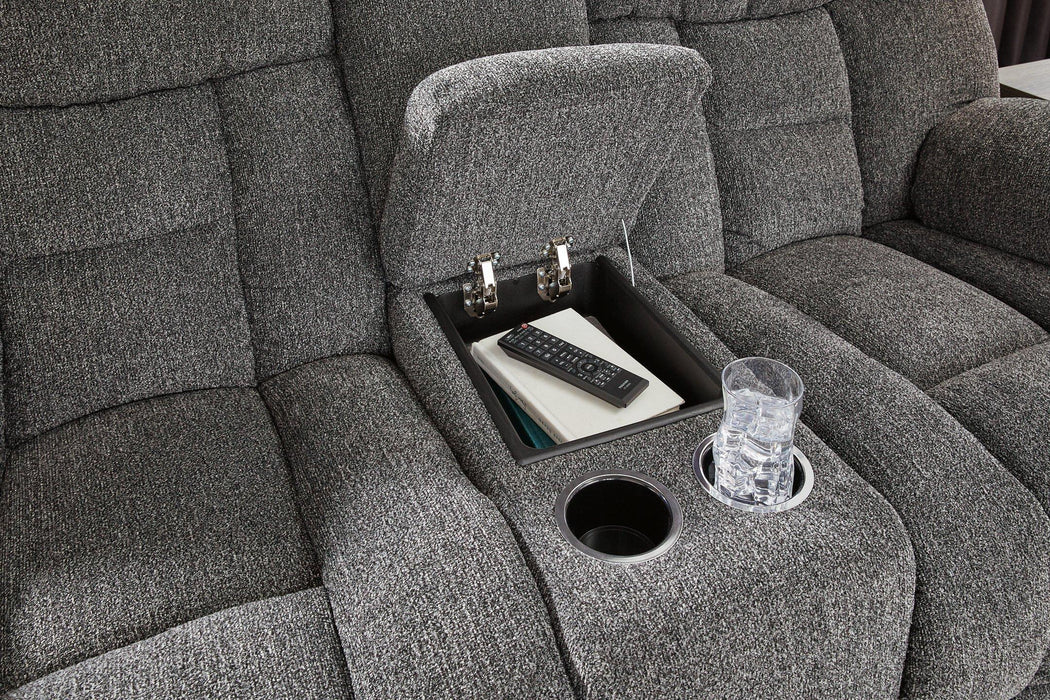 Foreside Reclining Loveseat with Console - Abundant Home Collections