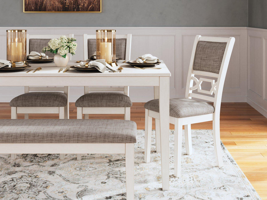 Erinberg Dining Table and 4 Chairs and Bench (Set of 6) - Abundant Home Collections