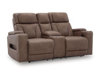 Clean-Slate Power Reclining Loveseat with Console - Abundant Home Collections