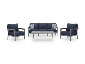 Gali Outdoor Sofa/Chairs/Table Set (Set of 4) - Abundant Home Collections