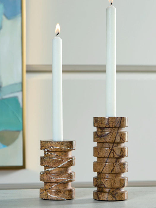 Emsleyfield Candle Holder Set (Set of 2) - Abundant Home Collections