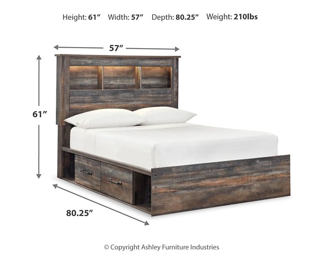 Drystan Youth Bed with 2 Storage Drawers - Abundant Home Collections