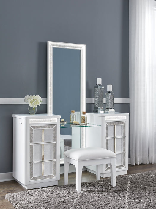 Chalanna Vanity with Mirror - Abundant Home Collections