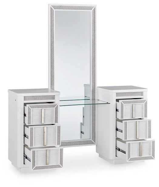Chalanna Vanity with Mirror - Abundant Home Collections