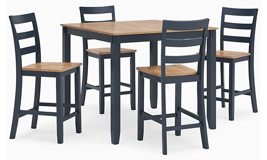 Gesthaven Counter Height Dining Table and 4 Barstools (Set of 5) - Abundant Home Collections