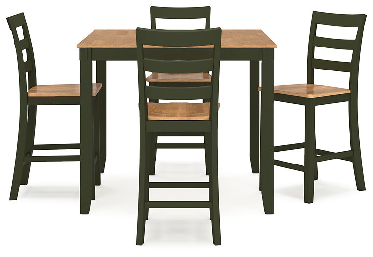 Gesthaven Counter Height Dining Table and 4 Barstools (Set of 5) - Abundant Home Collections
