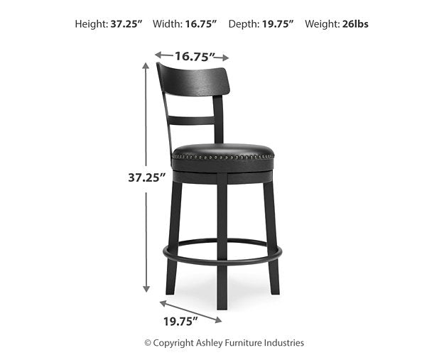 Valebeck Counter Height Bar Stool - Abundant Home Collections