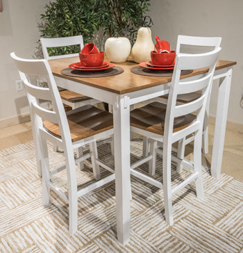 Gesthaven Counter Height Dining Table and 4 Barstools (Set of 5) - Abundant Home Collections