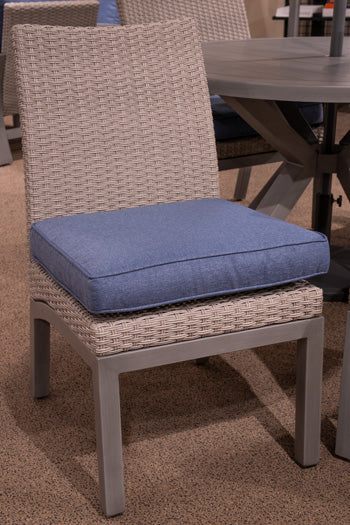 Half Moon Beach Outdoor Side Chair with Cushion (Set of 2) - Abundant Home Collections