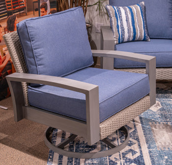 Half Moon Beach Outdoor Swivel Lounge Chair with Cushion - Abundant Home Collections
