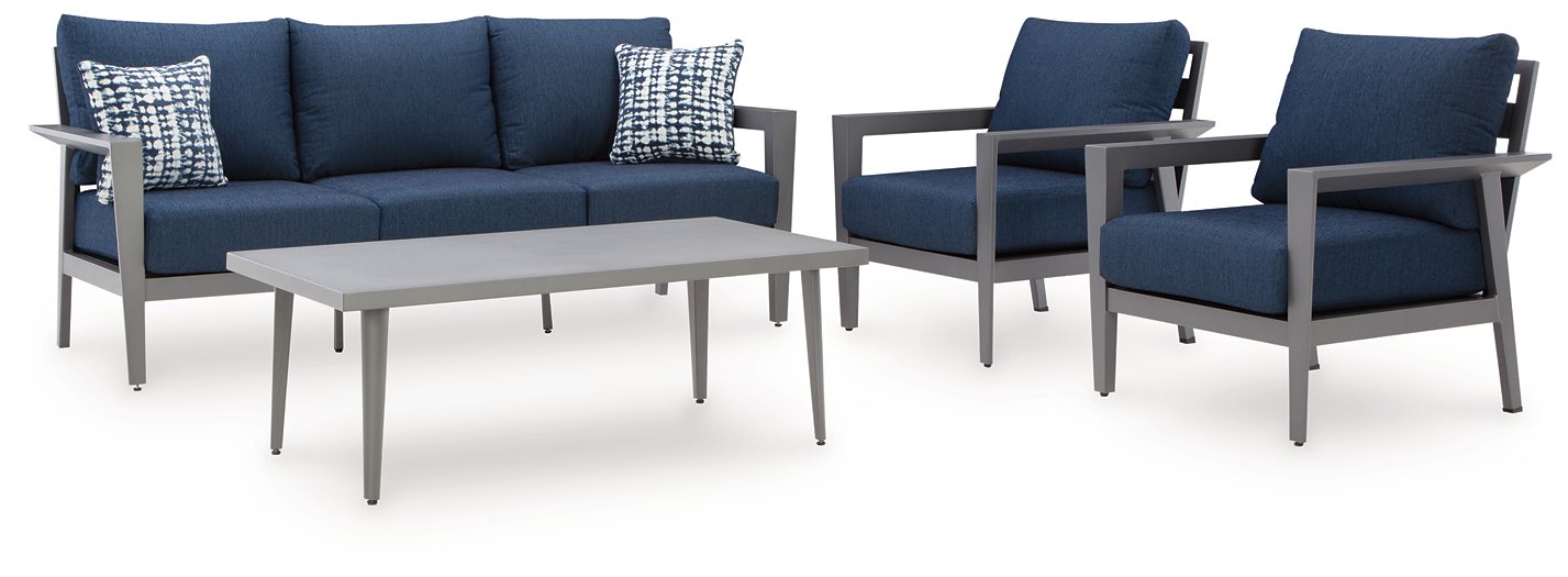 Gali Outdoor Sofa/Chairs/Table Set (Set of 4) - Abundant Home Collections